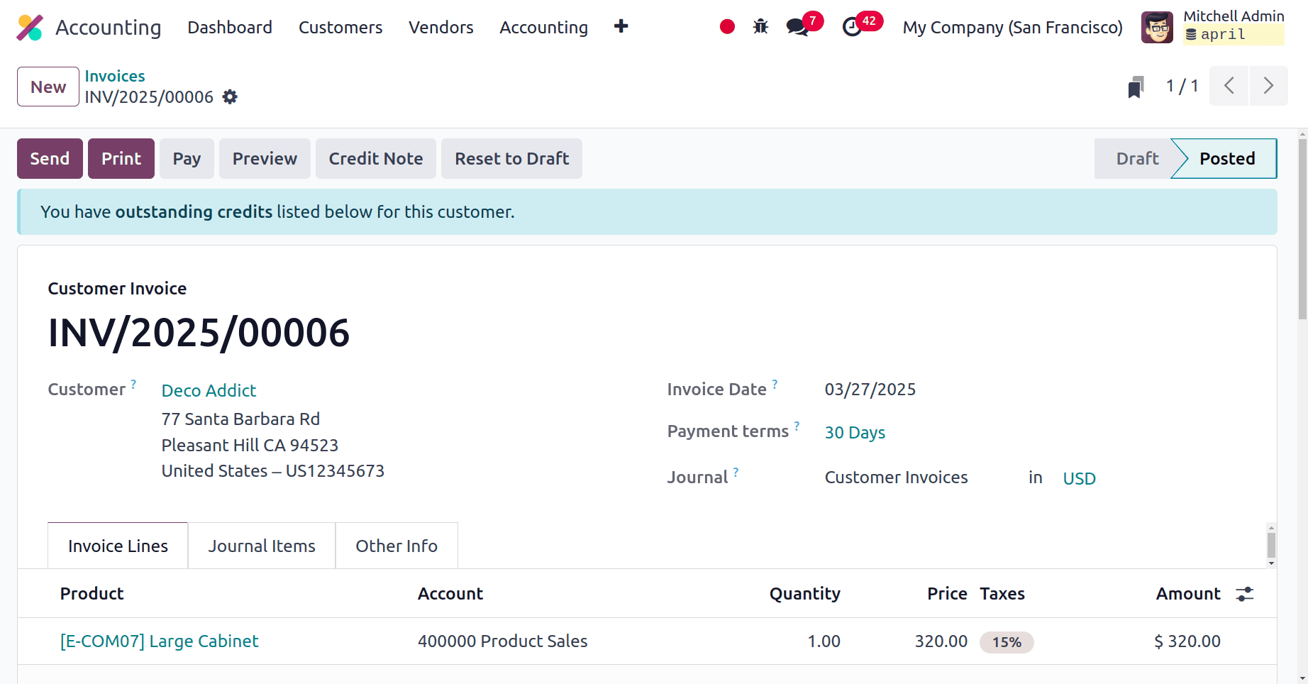 How to Manage Customer Invoices in a Business with Odoo 18 Accounting-cybrosys